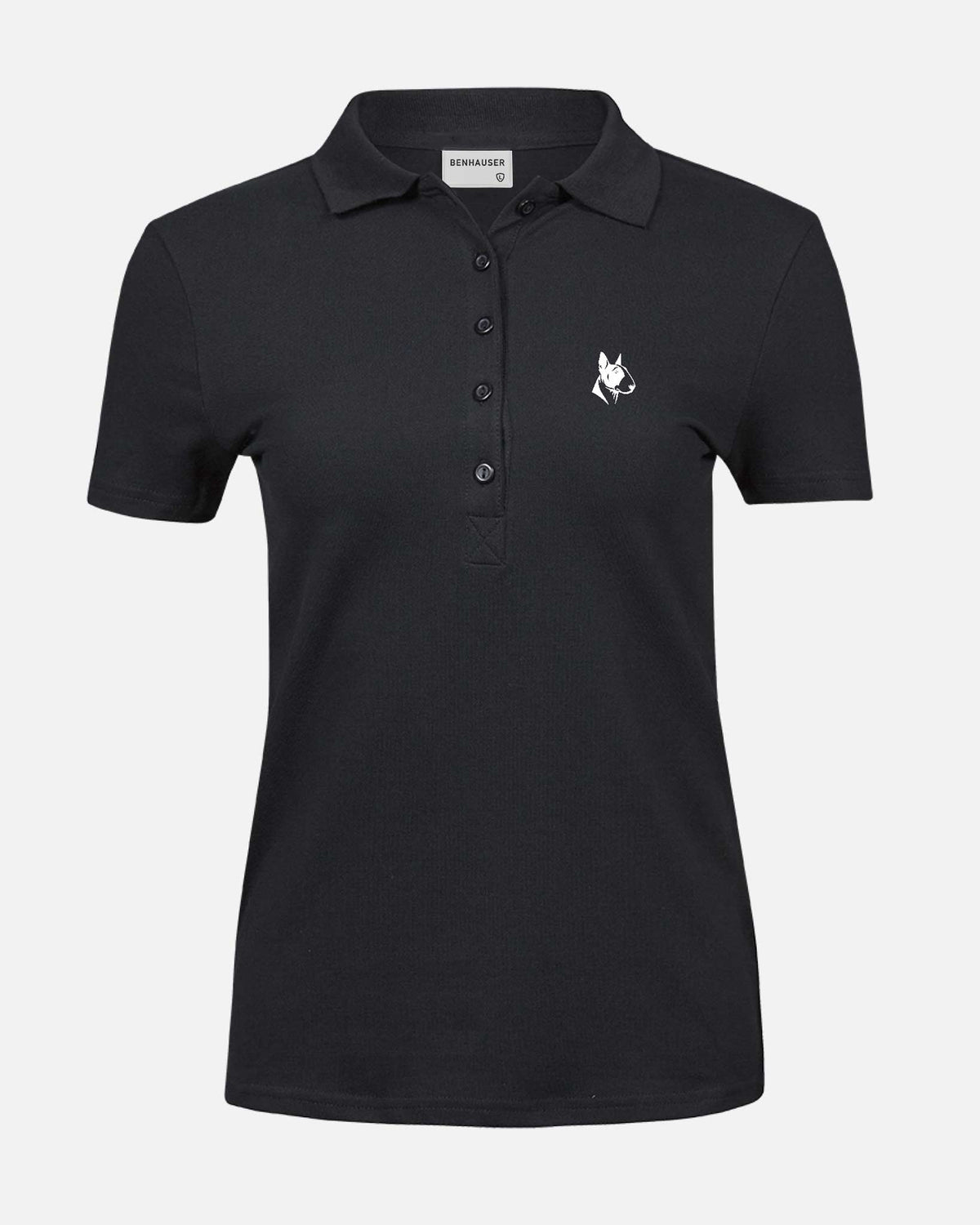 Damen Classic Polo-Shirt Schwarz/Weiß - BENHAUSER