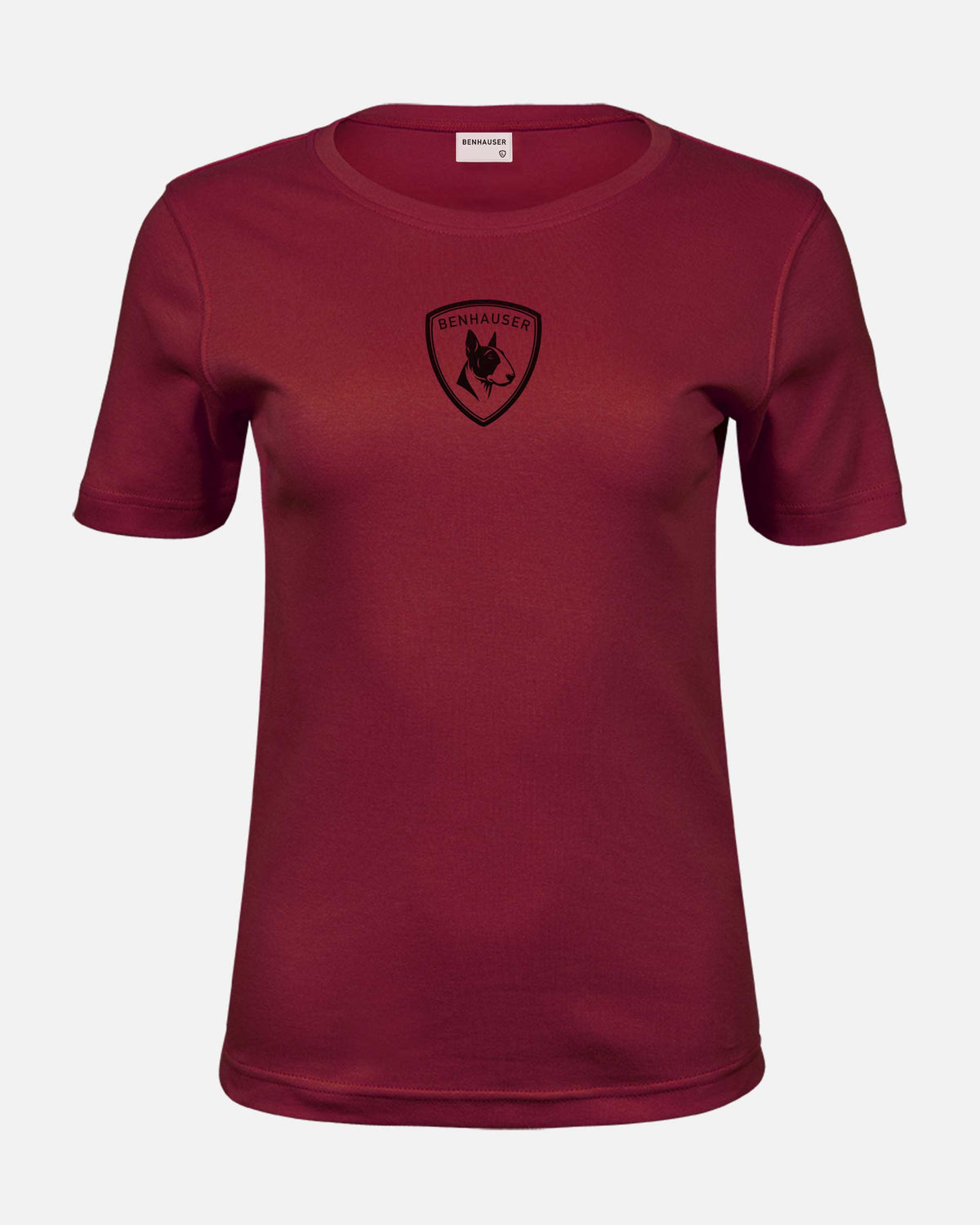 Damen Classic T-Shirt Rot/ Schwarz - BENHAUSER