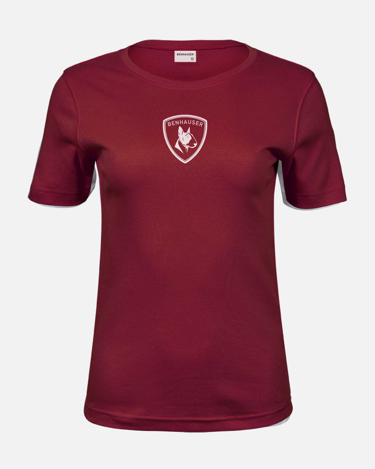 Damen Classic T-Shirt Rot/ Weiss - BENHAUSER